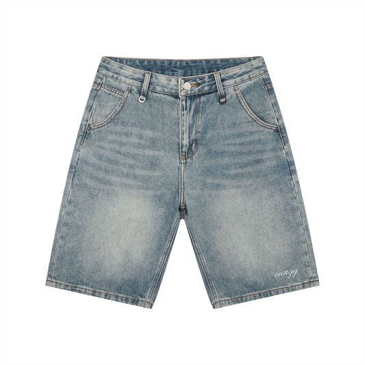 Vintage Wash Denim Shorts