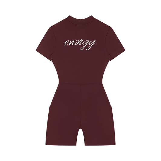 Energy Quarter-Zip Short Sleeve Romper