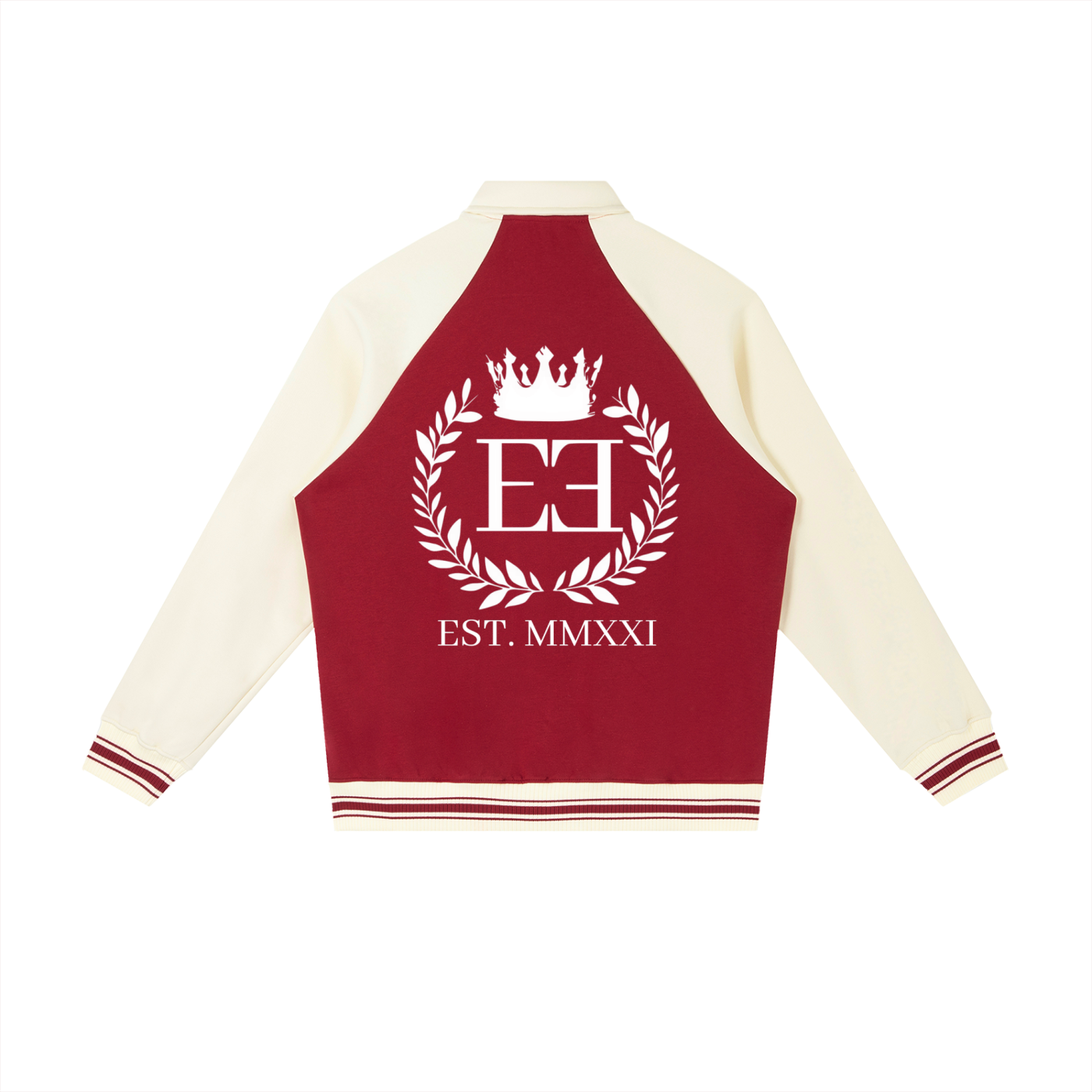 Contrast Raglan Sleeve Baseball Jacket
