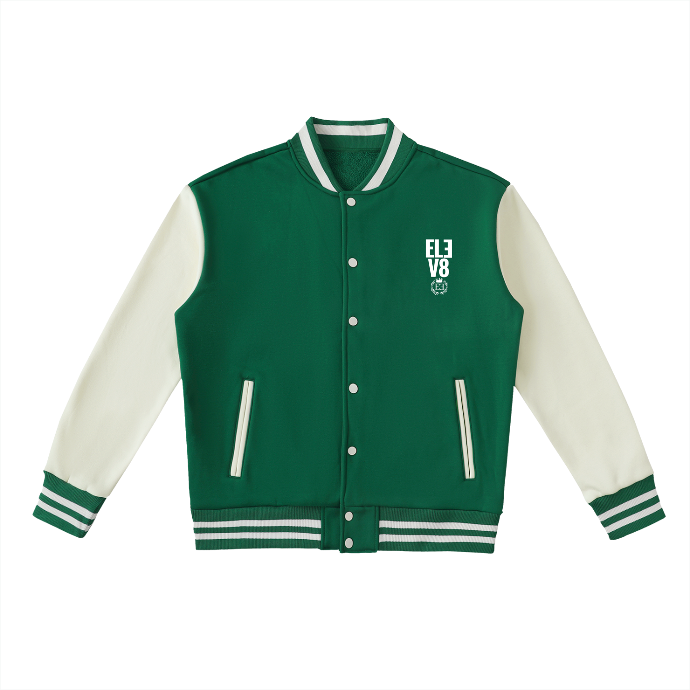 ELEV8 Two-Tone Fleeced Varsity Jacket