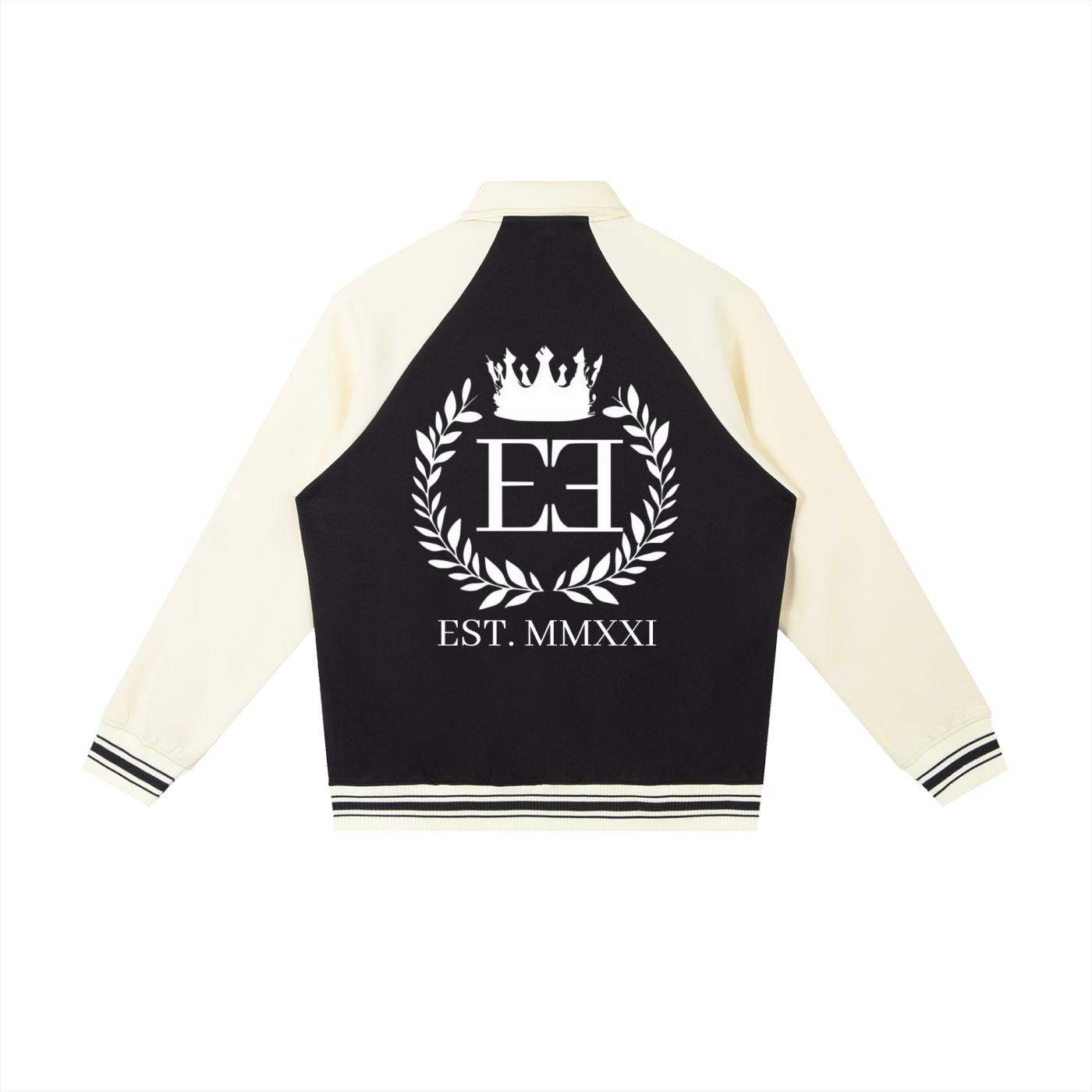 Contrast Raglan Sleeve Baseball Jacket