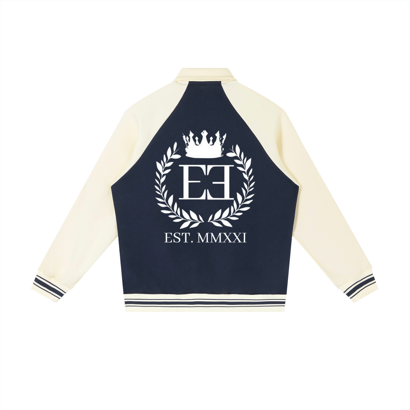 Contrast Raglan Sleeve Baseball Jacket