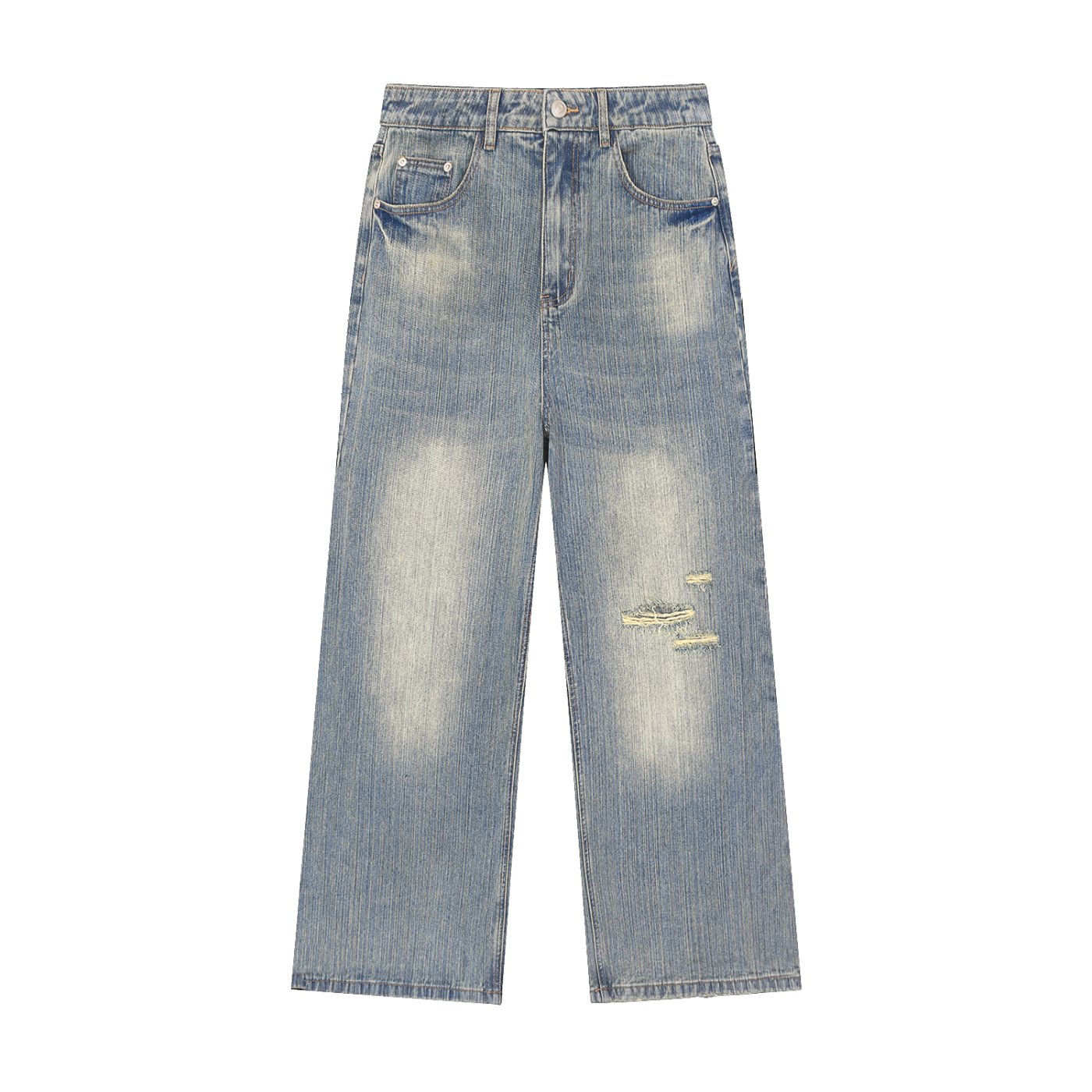 The Vintage Wash Distressed Denim Jeans
